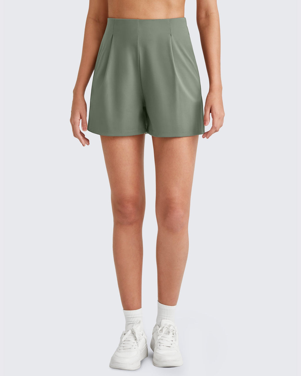 ShiftReady High-Rise Pleated Work Shorts 5''