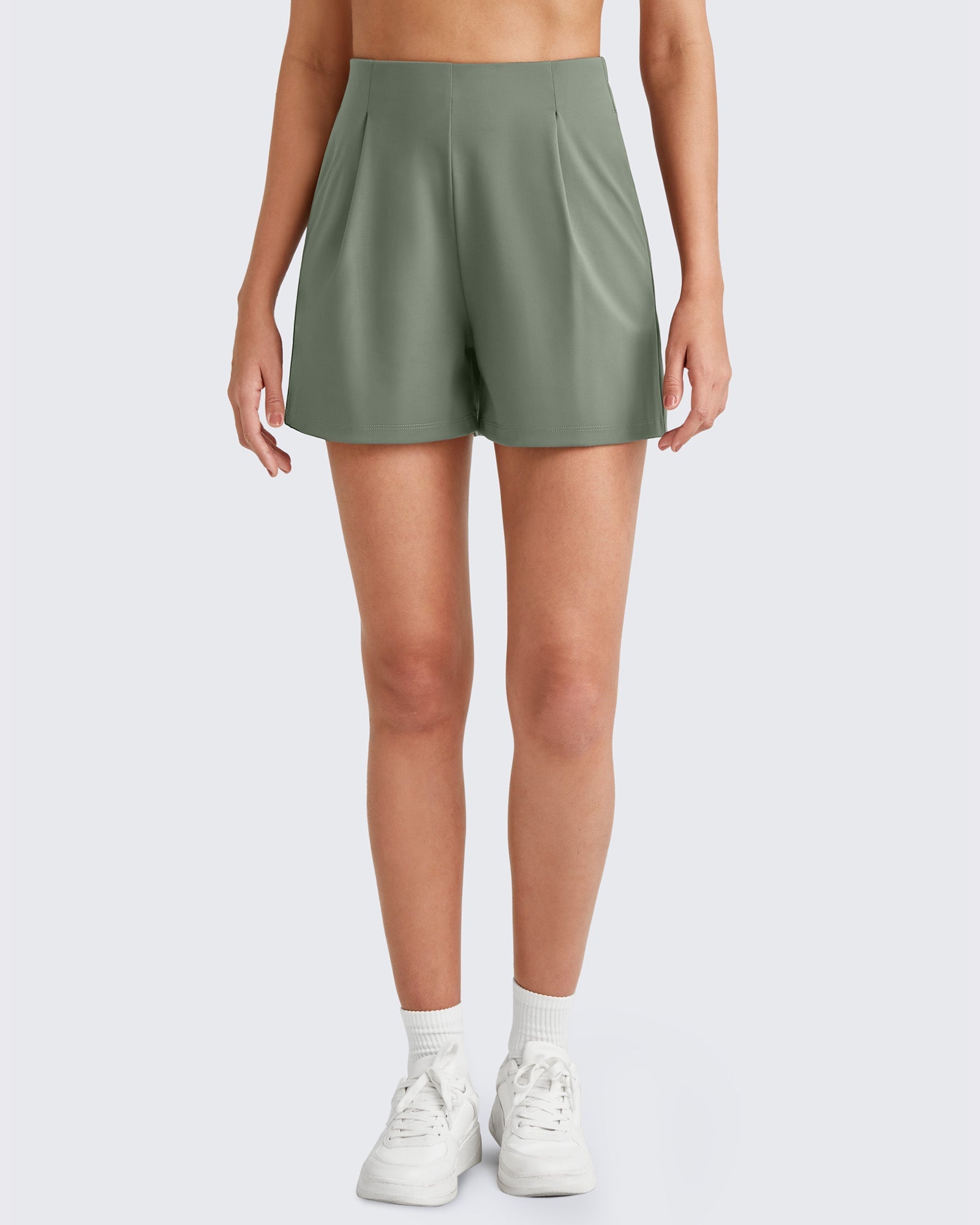 ShiftReady High-Rise Pleated Work Shorts 5''