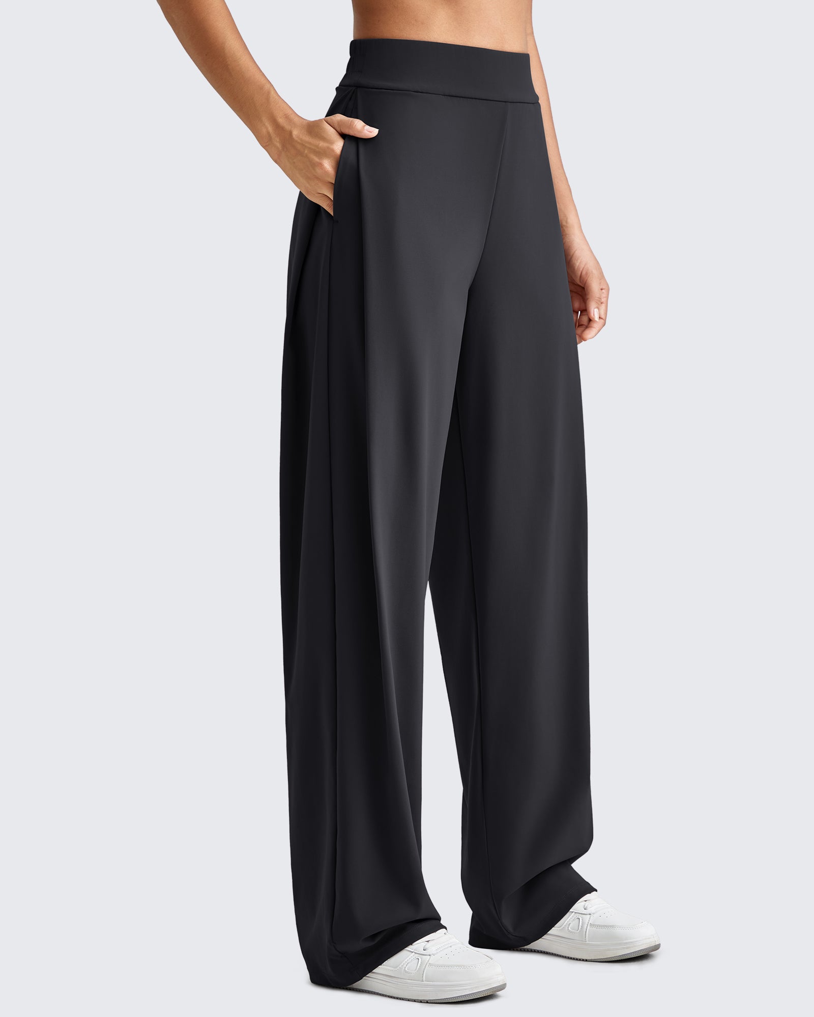 ShiftReady High Waisted Wide Leg Dress Trousers
