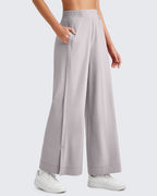 ShiftReady Side Slit High-Rise Wide Leg Ankle Pants