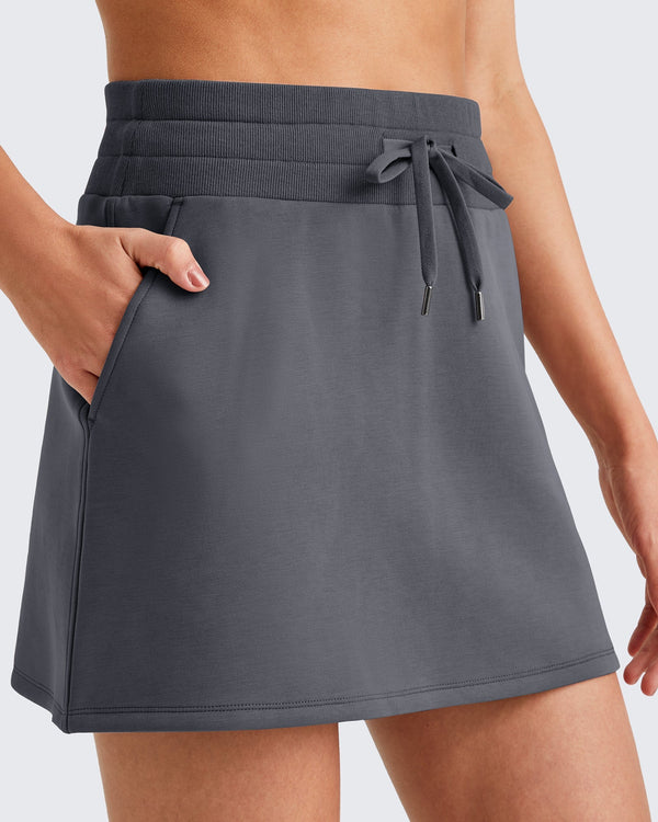 Smoofit Casual Drawstring Sweat Skirts