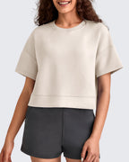 Smoofit Crew Neck Boxy Drop Shoulder Short Sleeve