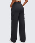 Smoofit Drawstring Wide Leg Pockets Cargo Sweatpants