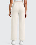 Smoofit Elastic Waist Wide Leg Ankle Sweatpants