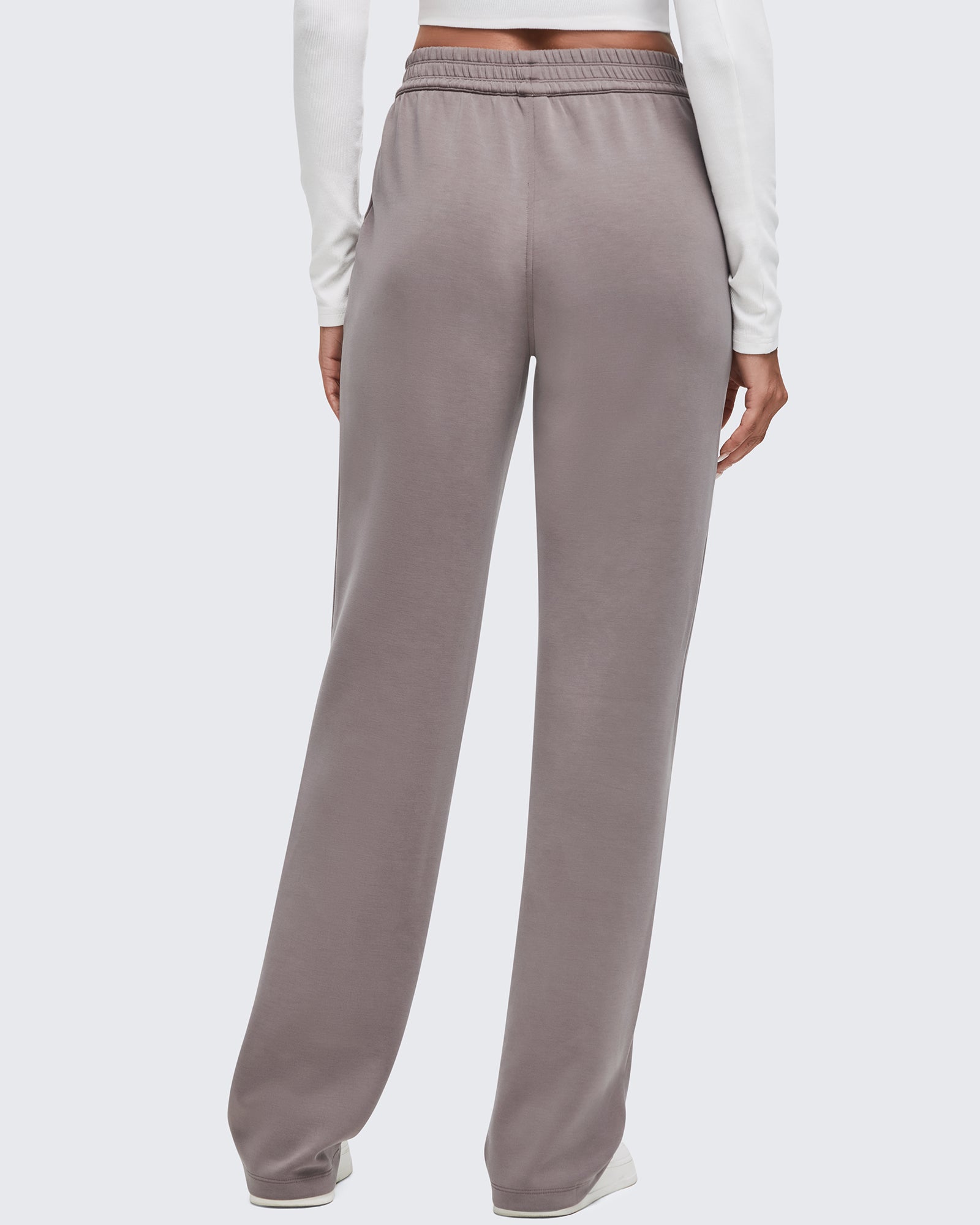 Smoofit Elastic-Waist Wide Leg Sweatpants Tall