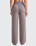Smoofit Elastic Waistband Drawstring Wide Leg Sweatpants