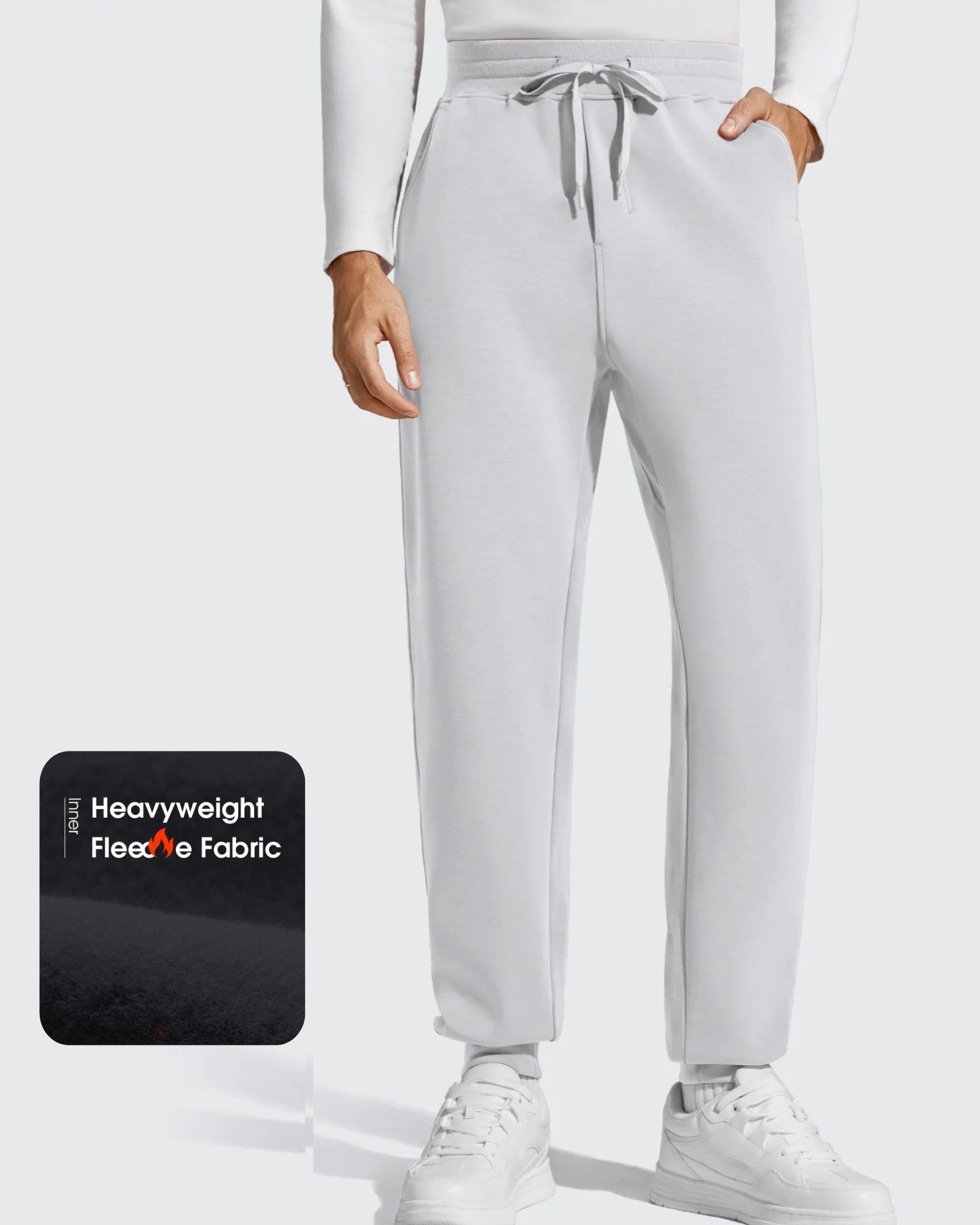 Smoofit Men's Fleece Lined Drawstring Thermal Joggers