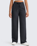 Smoofit Side Slit Drawstring Loose Sweatpants