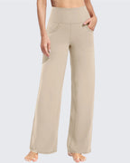 Wide Leg Pants Woman Yoga Pants with Pockets Petite