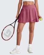 Wrapped  Front Pleated Tennis A Line Skirts