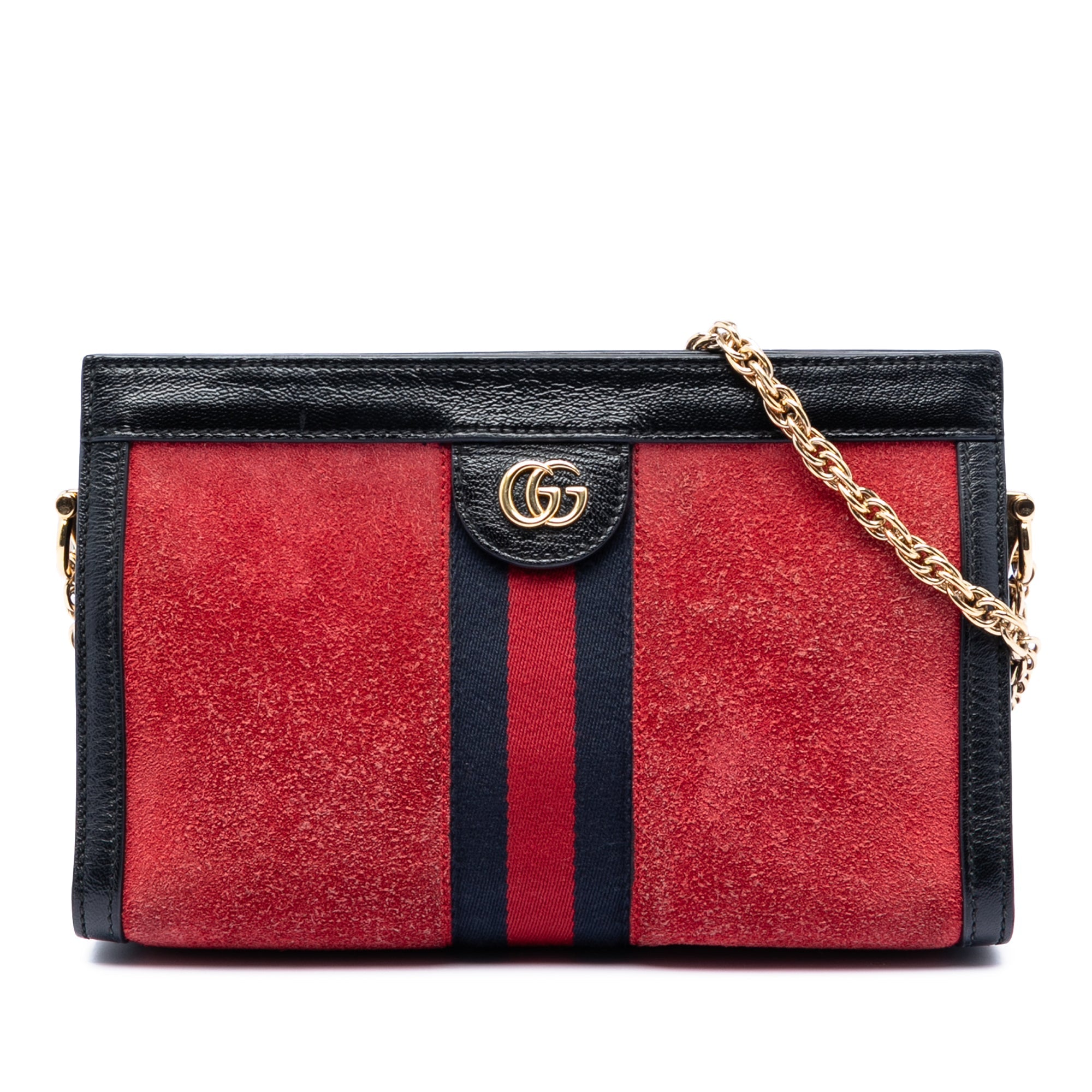 Small Suede Web Ophidia Chain Crossbody