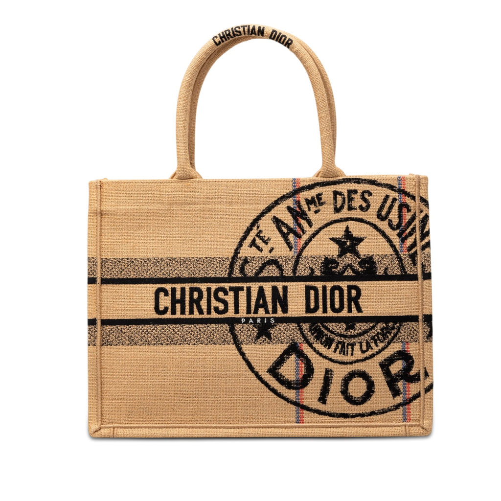 Medium Jute Embroidered Book Tote