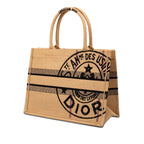 Medium Jute Embroidered Book Tote