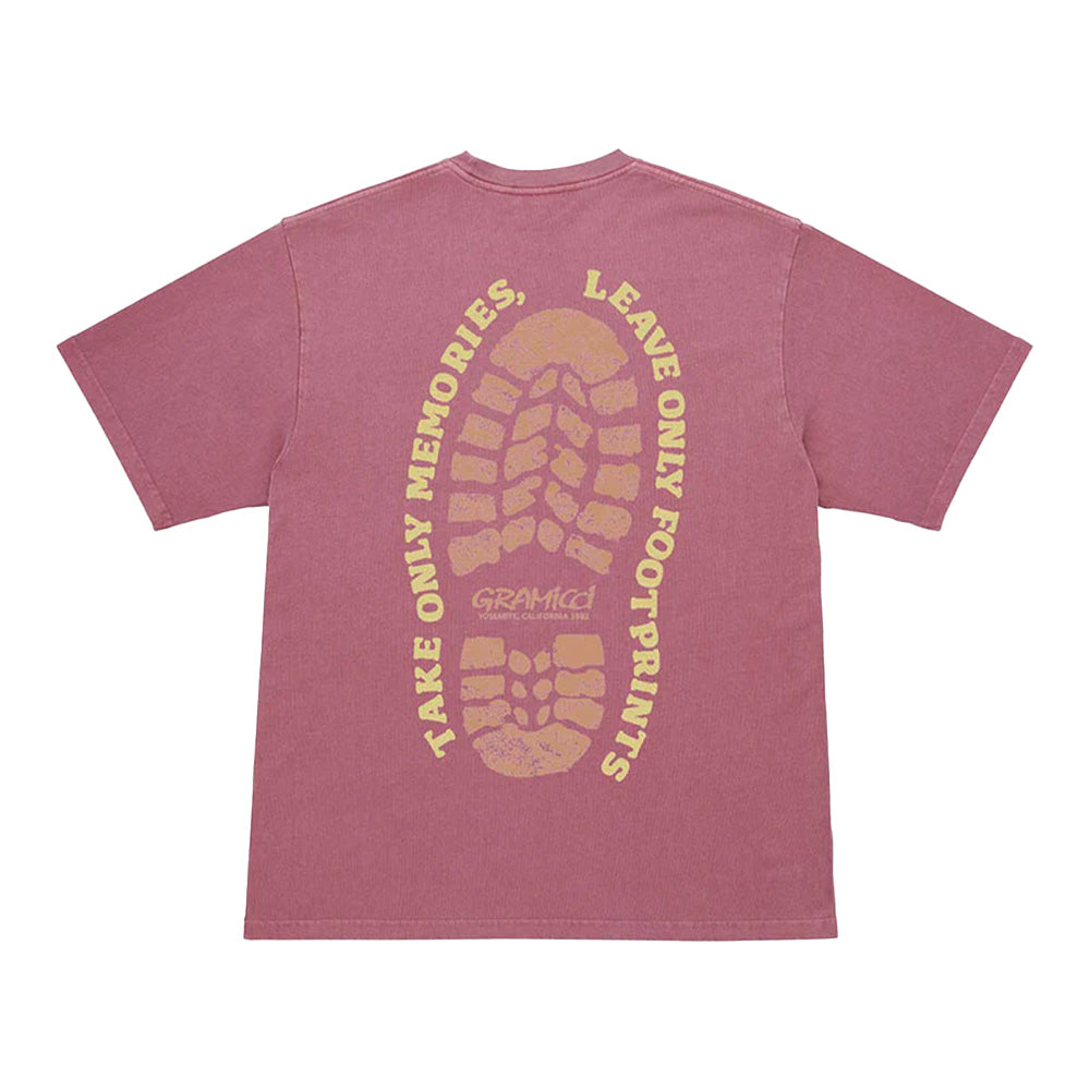 Gramicci Footprints Pigment Dyed SS Tee - Red