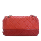 Medium Bicolor Lambskin and Calfskin CC Chain Flap