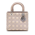 Medium Lambskin Cannage Stitched Lady Dior