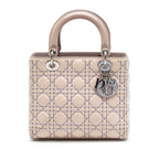 Medium Lambskin Cannage Stitched Lady Dior
