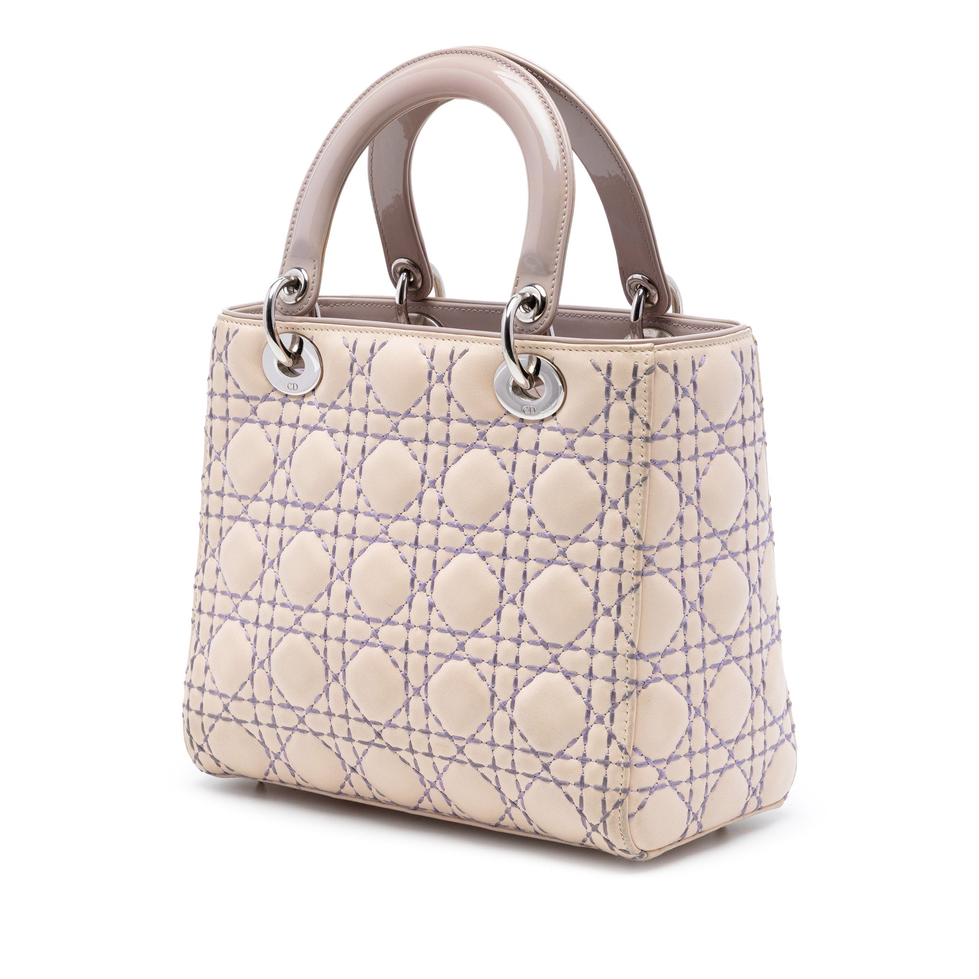 Medium Lambskin Cannage Stitched Lady Dior