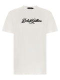 Dolce & Gabbana Logo-Embroidered T-Shirt — White