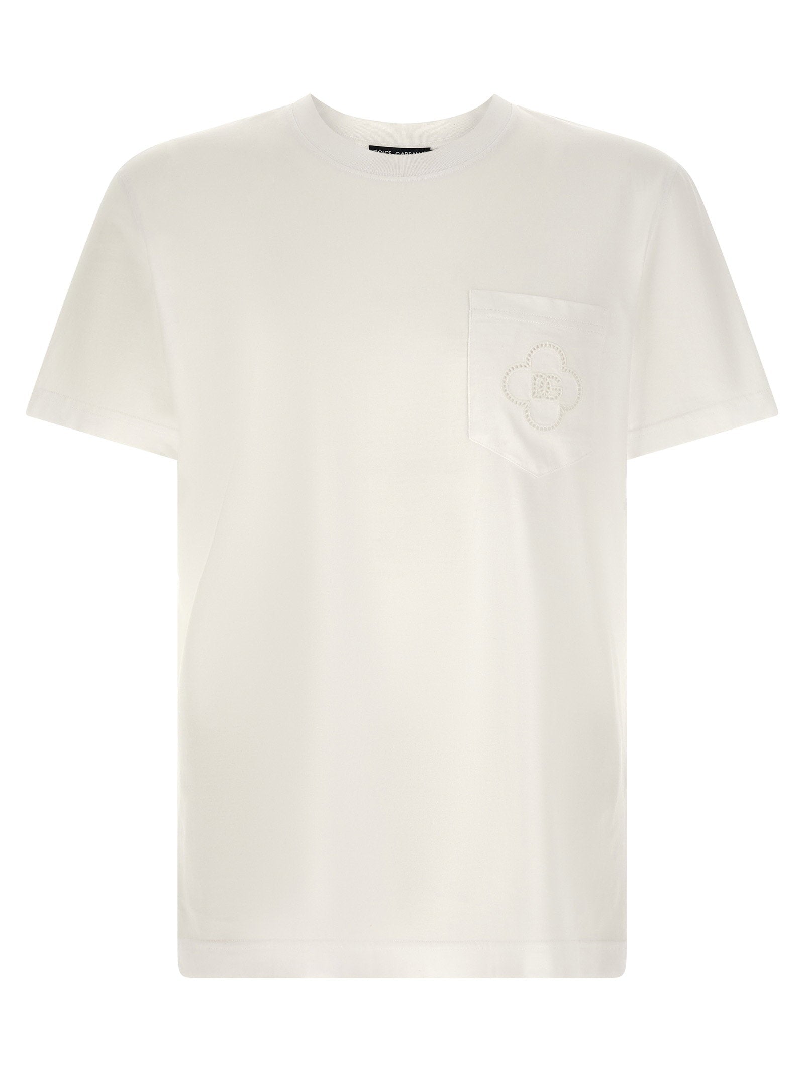 Dolce & Gabbana Openwork Logo T-shirt — White