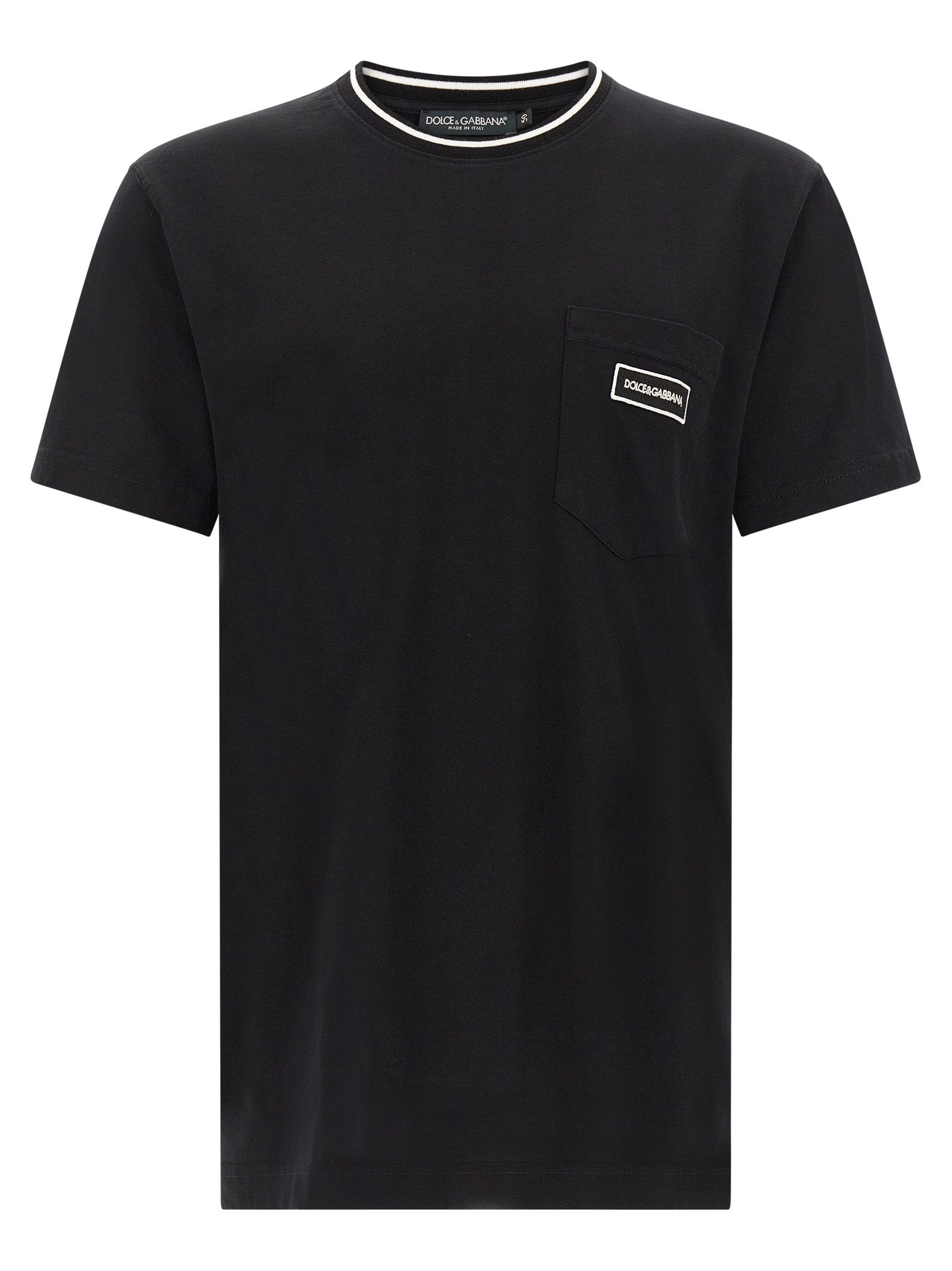 Dolce & Gabbana Logo Patch Pocket T-shirt — Black