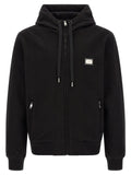 Dolce & Gabbana Logo Plaque Hoodie — Black