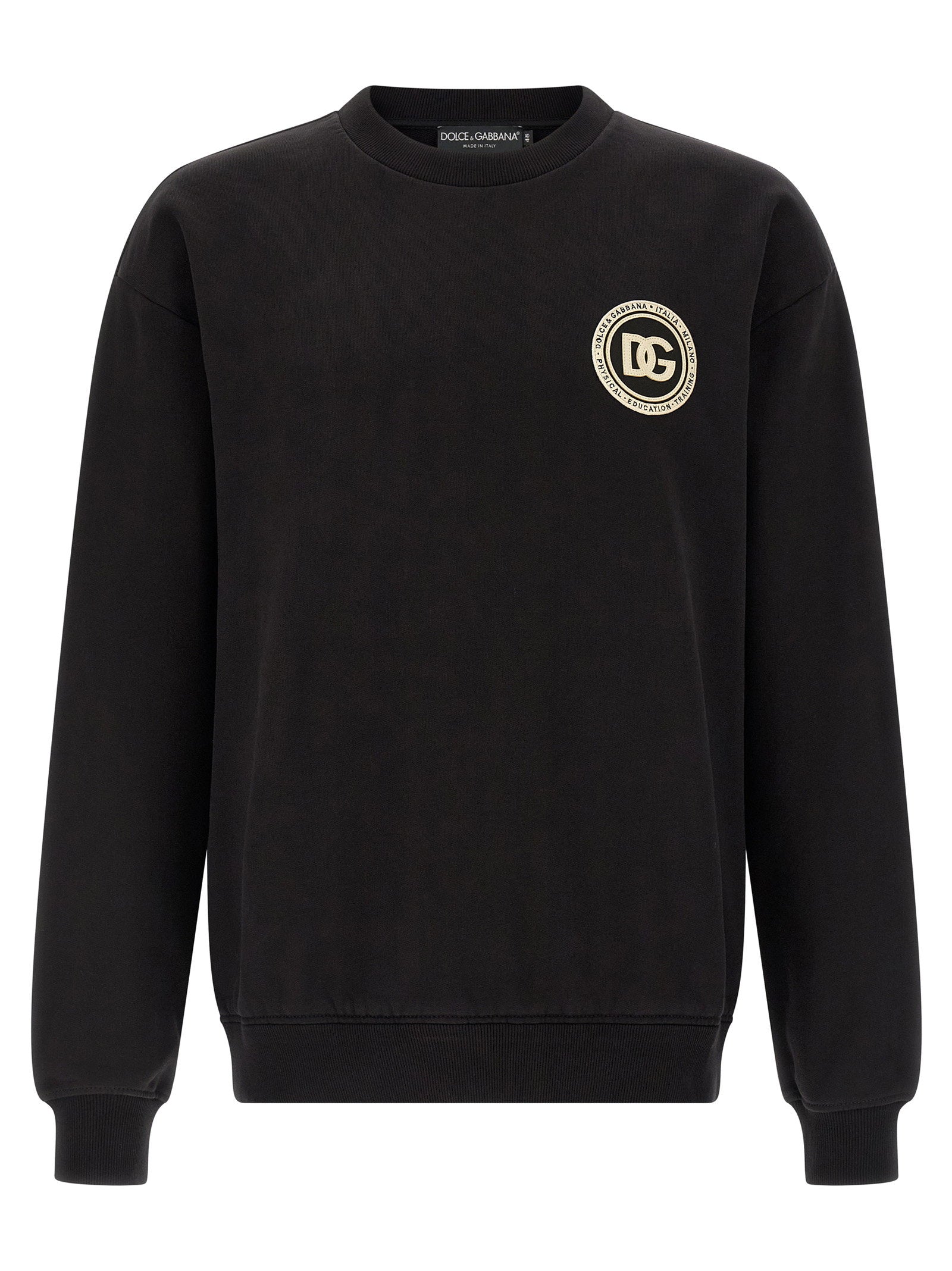 Dolce & Gabbana Logo-Patch Sweatshirt — Black