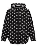 Dolce & Gabbana Logo-Print Nylon Jacket — Black