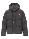 Dolce & Gabbana Logo Patch Down Jacket — Black