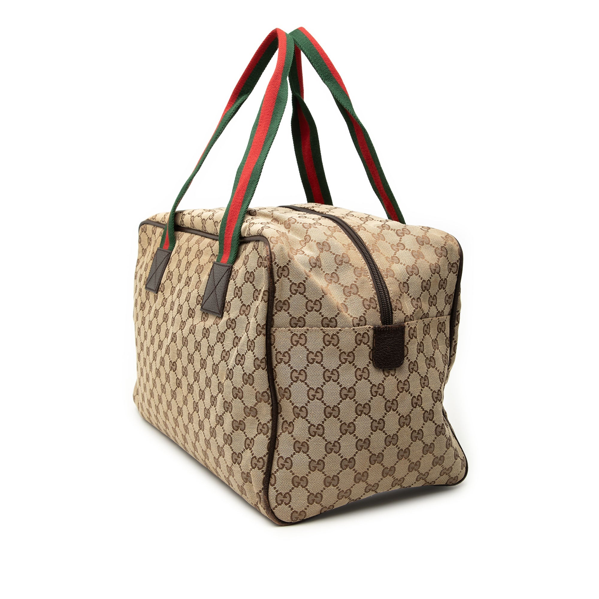 GG Canvas Web Duffle Bag