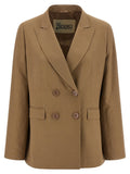 Herno Micro Sequin Blazer — Camel