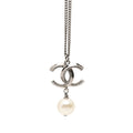 CC Brass Faux Pearl Pendant Necklace