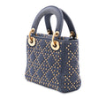 Mini Denim Cannage Studded Supple Lady Dior