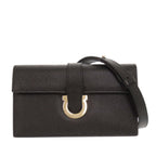 Grained Calfskin Gancini Crossbody