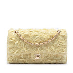 Medium Classic Fringed Tweed Double Flap
