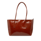 Textured Patent St Grana Paglia Tote