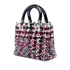Medium Tweed Cannage Fringe Lady Dior