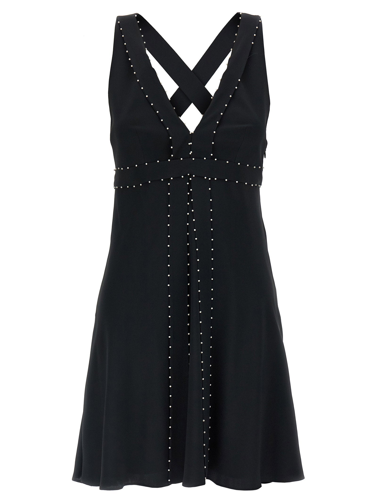 Giovanni Bedin Pearl-Embellished Dress — Black