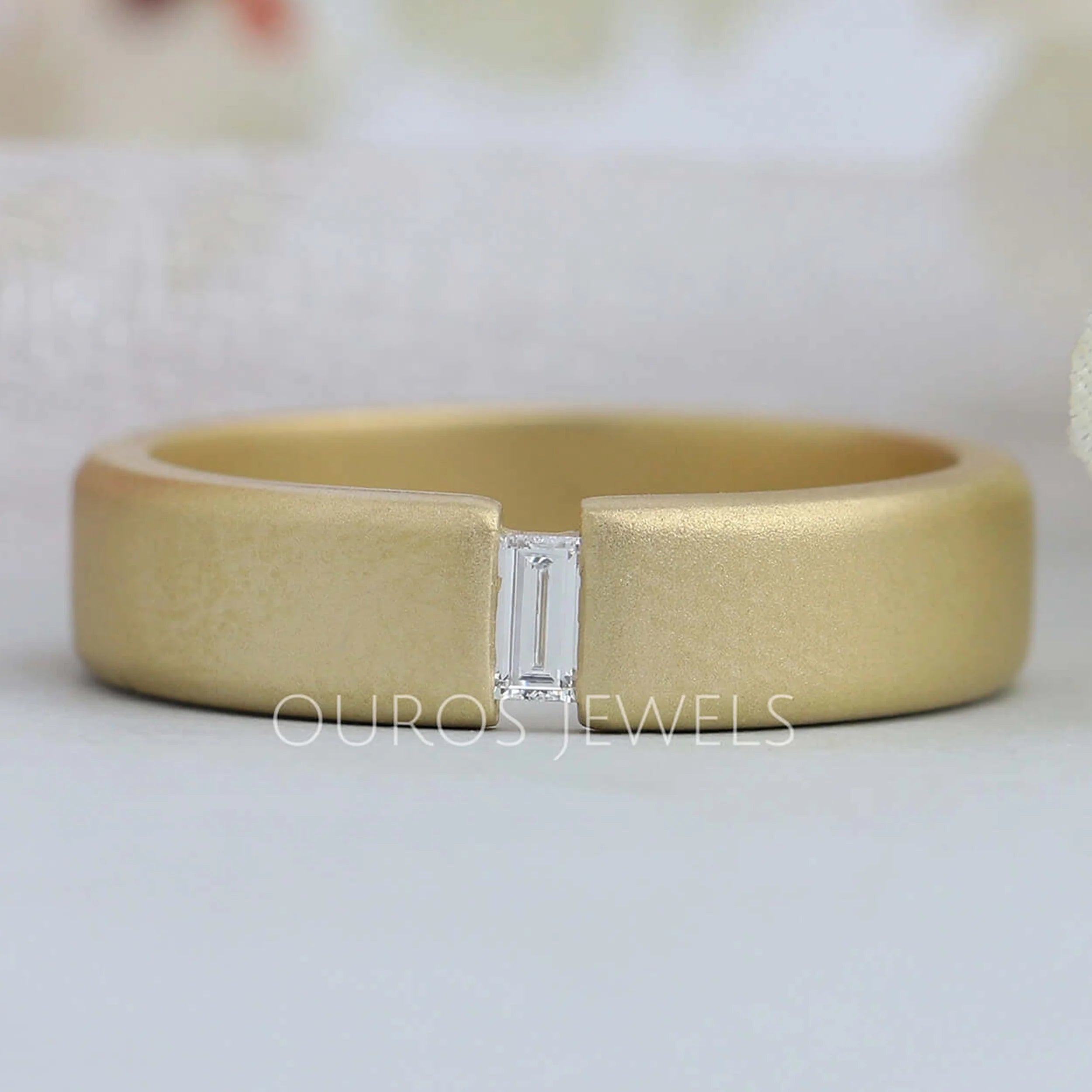 Baguette Cut Diamond Men's Ring
