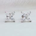 Marquise Cut Flower Diamond Stud Earrings