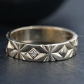 Engraving Men's Wedding Band With Diamond