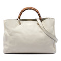 Large Calfskin Bamboo Shopper Satchel