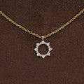 Open Circle Round Diamond Pendant