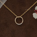 Open Circle Round Lab Diamond Pendant