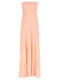 Giovanni Bedin Off-the-Shoulder Silk Chiffon Dress — Peach