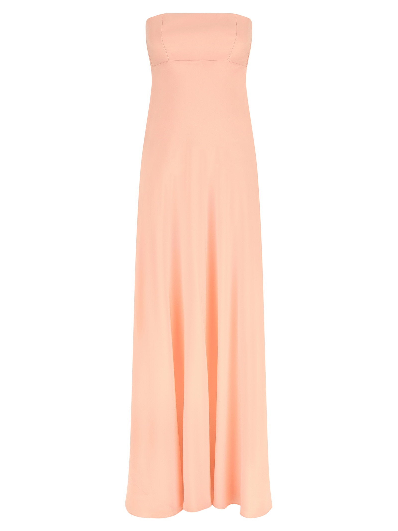 Giovanni Bedin Off-the-Shoulder Silk Chiffon Dress — Peach