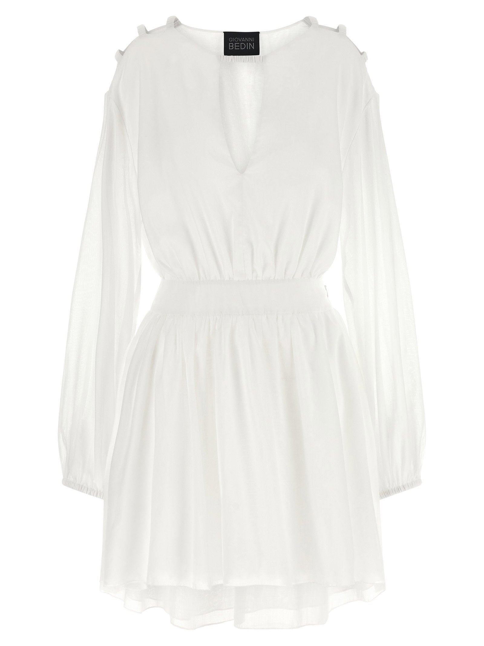 Giovanni Bedin Cotton Muslin Dress — White