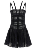 Giovanni Bedin Chantilly Lace Bustier Dress — Black