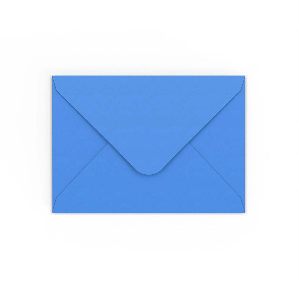 B6 Bright Blue Gummed V-Flap Envelope (125 x 175mm)