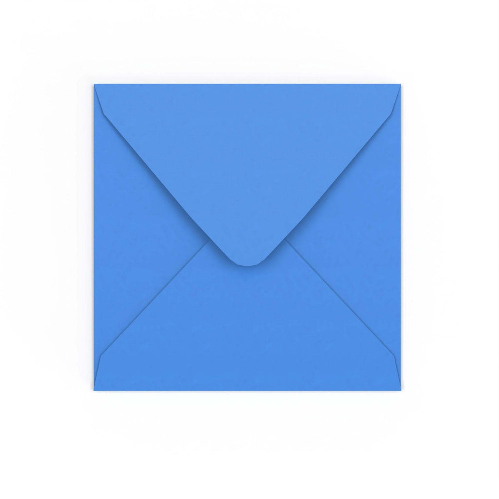 Bright Blue Gummed V-Flap Envelope (155 x 155mm)